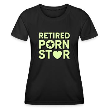 Retired Porn Star - Frauen Funktions-T-Shirt - Schwarz - Vorne - AI Model Female 172 light (172cm)