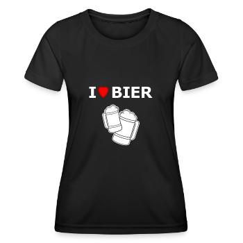 Bier Liebe - Frauen Funktions-T-Shirt - Schwarz - Vorne - AI Model Female 172 light (172cm)