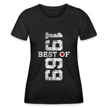 57E ANNIVERSAIRE MEILLEUR DE 1969 - T-shirt sport Femme - noir - Devant - AI Model Female 172 light (172cm)