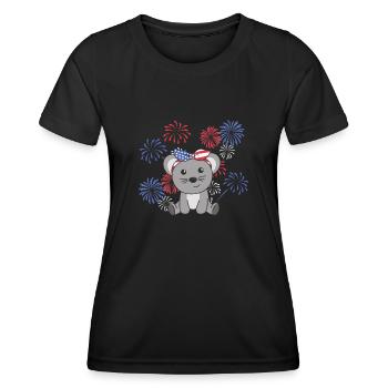 4 juillet American Mouse for Kids USA Mouse - T-shirt sport Femme - noir - Devant - AI Model Female 172 light (172cm)