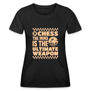 Chess Chess piece King Pawn Dream - Women's Functional T-Shirt - black - Front - AI Model Female 172 light (172cm)