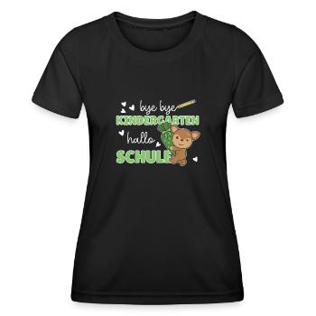 bye bye kindergarten hello school deer - Women's Functional T-Shirt - black - Front - AI Model Female 172 light (172cm)