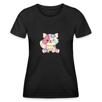 Kawaii Gothic Raccoon Pastel Gothic - Women's Functional T-Shirt - black - Front - AI Model Female 172 light (172cm)