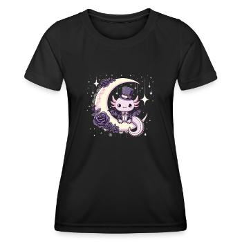 Kawaii gothique Axolotl couleurs Pastel gothique gothique - T-shirt sport Femme - noir - Devant - AI Model Female 172 light (172cm)