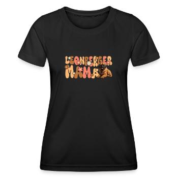 Leonberger Groovy Leonberger Mom - Women's Functional T-Shirt - black - Front - AI Model Female 172 light (172cm)