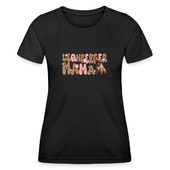 Leonberger Groovy Leonberger Mom - Women's Functional T-Shirt - black - Front - AI Model Female 172 light (172cm)