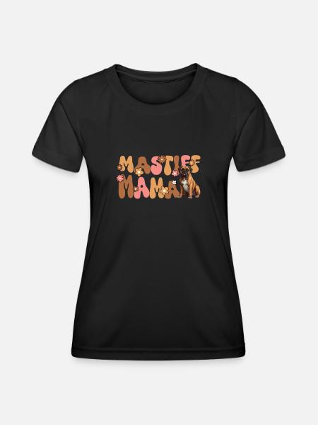 Mastiff Groovy Mastiff Mama - Frauen Funktions-T-Shirt - Schwarz