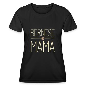 Minimalistisches Berner Mama-Design für Hundemütter - Frauen Funktions-T-Shirt - Schwarz - Vorne - AI Model Female 172 light (172cm)