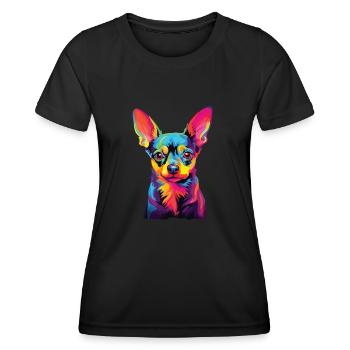 Aquarelle coloré Russkiy jouet - T-shirt sport Femme - noir - Devant - AI Model Female 172 light (172cm)