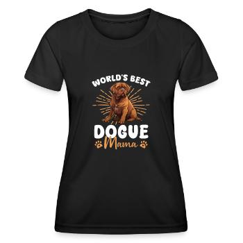 Dogue de Bordeaux Groovy Dogue Mom - T-shirt sport Femme - noir - Devant - AI Model Female 172 light (172cm)