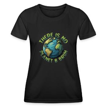 Il n’y a pas d’amoureux de la terre de la planète B Bruh - T-shirt sport Femme - noir - Devant - AI Model Female 172 light (172cm)
