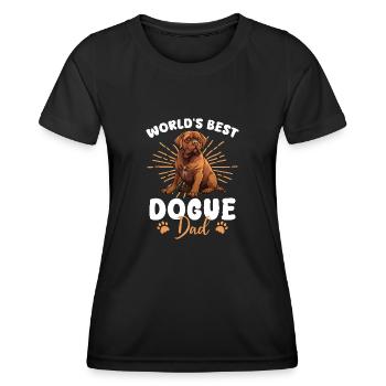 Dogue de Bordeaux Groovy Dogue Dad - T-shirt sport Femme - noir - Devant - AI Model Female 172 light (172cm)