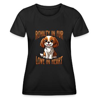 Cavalier King Charles Spaniel Royalty in Fur - Women's Functional T-Shirt - black - Front - AI Model Female 172 light (172cm)