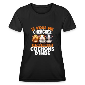 Wenn Du Mich Suchst, Bin Ich Bei Den - Frauen Funktions-T-Shirt - Schwarz - Vorne - AI Model Female 172 light (172cm)