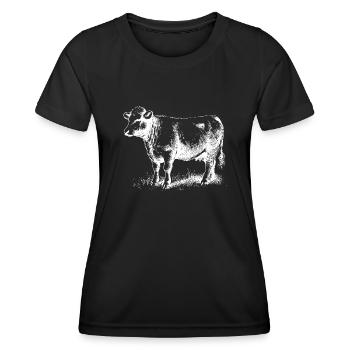 Cow - Women's Functional T-Shirt - black - Front - AI Model Female 172 light (172cm)