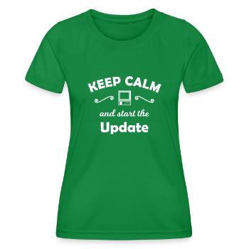 Computer update - Frauen Funktions-T-Shirt - Kelly Green - Vorne - AI Model Female 172 dark (172cm)