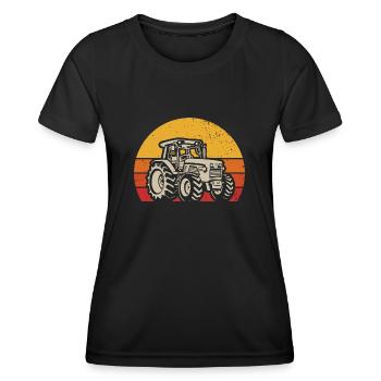 Tractor Farmer Agriculture Farming Farm Rancher - Women's Functional T-Shirt - black - Front - AI Model Female 172 light (172cm)