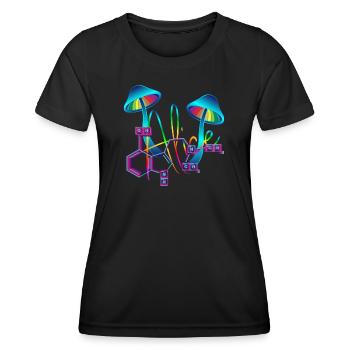 Trash Asset - Alice [arc-en-ciel] - T-shirt sport Femme - noir - Devant - AI Model Female 172 light (172cm)