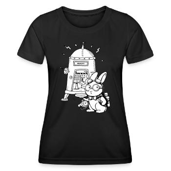 Zeitreisender Zeitreise - Frauen Funktions-T-Shirt - Schwarz - Vorne - AI Model Female 172 light (172cm)