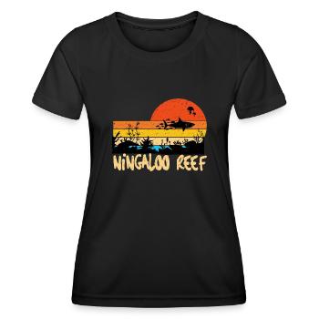 Récif de Ningaloo - T-shirt sport Femme - noir - Devant - AI Model Female 172 light (172cm)