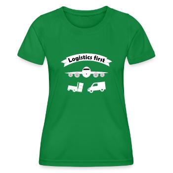 Transport & Logistics Team - Women's Functional T-Shirt - kelly green - Front - AI Model Female 172 dark (172cm)