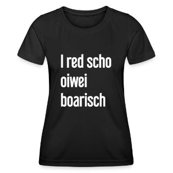 I red scho oiwei boarisch - T-shirt sport Femme - noir - Devant - AI Model Female 172 light (172cm)
