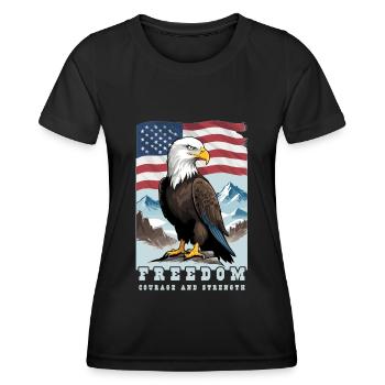 Bald eagle - Women's Functional T-Shirt - black - Front - AI Model Female 172 light (172cm)