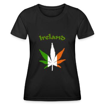 Ireland - Frauen Funktions-T-Shirt - Schwarz - Vorne - AI Model Female 172 light (172cm)