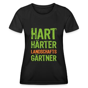 Hart Härter Landschaftsgärtner Gartenbau Gärtner - Frauen Funktions-T-Shirt - Schwarz - Vorne - AI Model Female 172 light (172cm)
