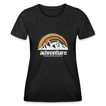 Aventure - T-shirt sport Femme - noir - Devant - AI Model Female 172 light (172cm)