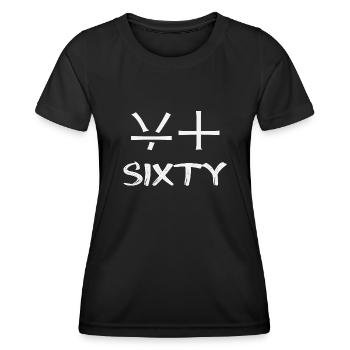 Sixty - Japanese birthday shirt - Women's Functional T-Shirt - black - Front - AI Model Female 172 light (172cm)