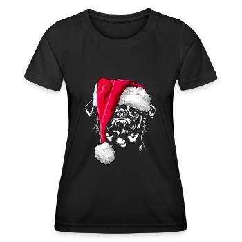 Petit Brabancon with hatches Christmas - Women's Functional T-Shirt - black - Front - AI Model Female 172 light (172cm)