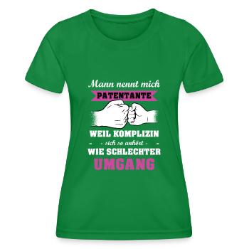 Patentante Tante Patin Geschenk - Frauen Funktions-T-Shirt - Kelly Green - Vorne - AI Model Female 172 dark (172cm)