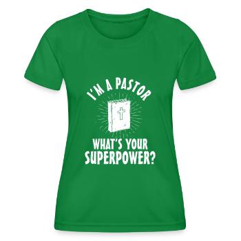 Pastor Priester Bibel Geschenk - Frauen Funktions-T-Shirt - Kelly Green - Vorne - AI Model Female 172 dark (172cm)