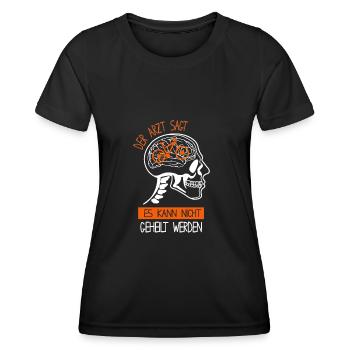Der Arzt sagt es kann nicht geheilt werden eBike - Frauen Funktions-T-Shirt - Schwarz - Vorne - AI Model Female 172 light (172cm)