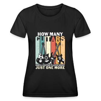 You can Never have too many Guitars Guitar Player - Frauen Funktions-T-Shirt - Schwarz - Vorne - AI Model Female 172 light (172cm)