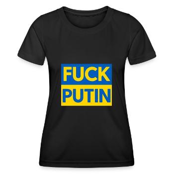 Ukraine - T-shirt sport Femme - noir - Devant - AI Model Female 172 light (172cm)