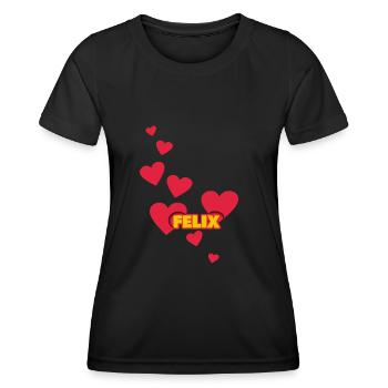 J’adore Félix - T-shirt sport Femme - noir - Devant - AI Model Female 172 light (172cm)
