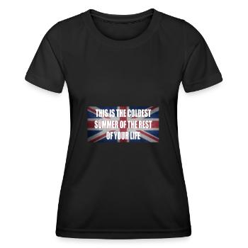 coldest summer climate protection summer england flag - Women's Functional T-Shirt - black - Front - AI Model Female 172 light (172cm)