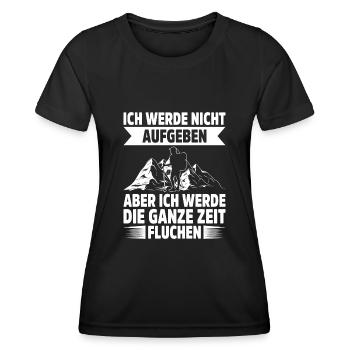 Wandern Geschenkidee Wanderer Berge Trekking - Frauen Funktions-T-Shirt - Schwarz - Vorne - AI Model Female 172 light (172cm)