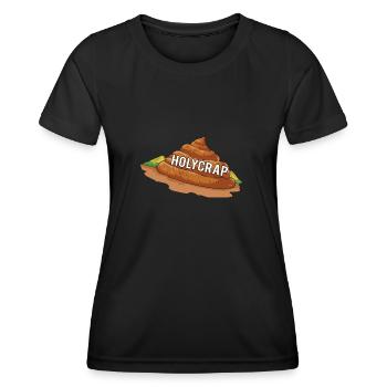 Heilige Scheisse | Kacke | Spruch - Frauen Funktions-T-Shirt - Schwarz - Vorne - AI Model Female 172 light (172cm)
