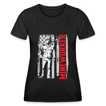 Miner Mine Miner Stones - Women's Functional T-Shirt - black - Front - AI Model Female 172 light (172cm)