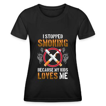 Nichtraucher Rauchen Gesundheit - Frauen Funktions-T-Shirt - Schwarz - Vorne - AI Model Female 172 light (172cm)