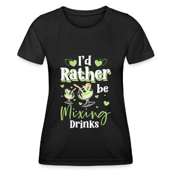 Barkeeper Alkohol Mixer - Frauen Funktions-T-Shirt - Schwarz - Vorne - AI Model Female 172 light (172cm)