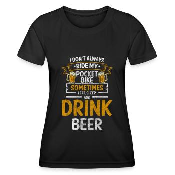 Bike Biker Dust Enduro - Women's Functional T-Shirt - black - Front - AI Model Female 172 light (172cm)