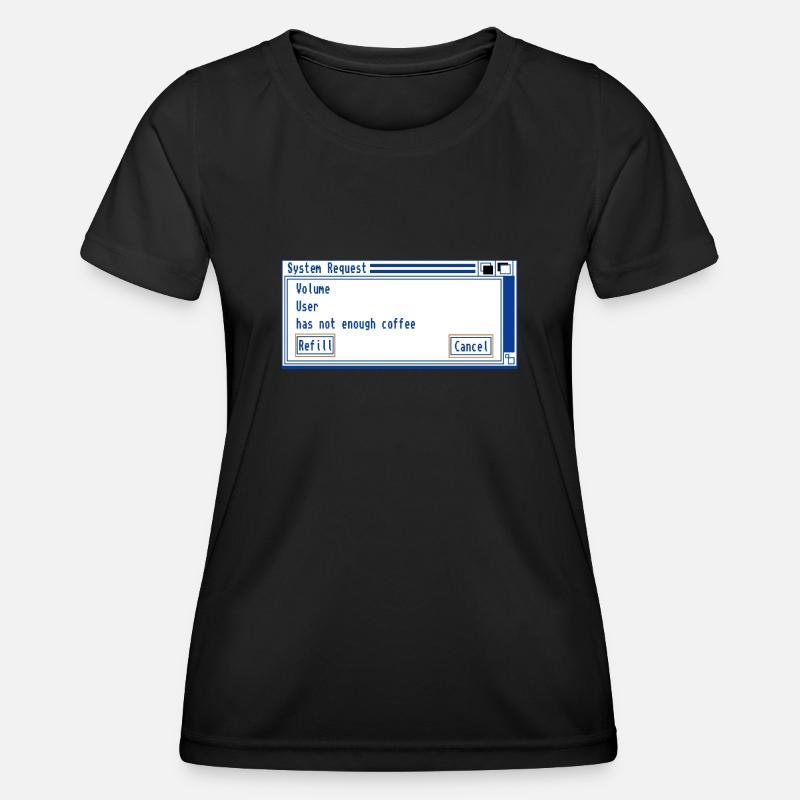 Kaffee Checkbox System Request - Frauen Funktions-T-Shirt - Schwarz