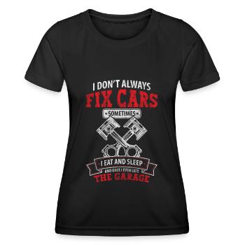 Mechanic, craftsman, mechatronics engineer, tuner - Women's Functional T-Shirt - black - Front - AI Model Female 172 light (172cm)