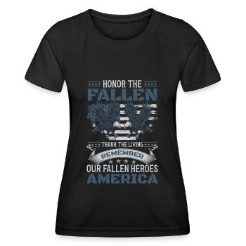 Pouvoir patriotique des États-Unis Stars and Stripes - T-shirt sport Femme - noir - Devant - AI Model Female 172 light (172cm)
