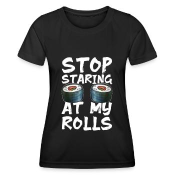 Japanisch Nigiri - Frauen Funktions-T-Shirt - Schwarz - Vorne - AI Model Female 172 light (172cm)
