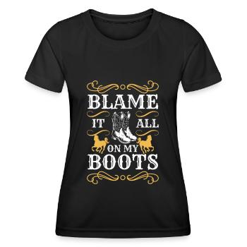 Rodeo Freedom Equestrian Lasso - Women's Functional T-Shirt - black - Front - AI Model Female 172 light (172cm)